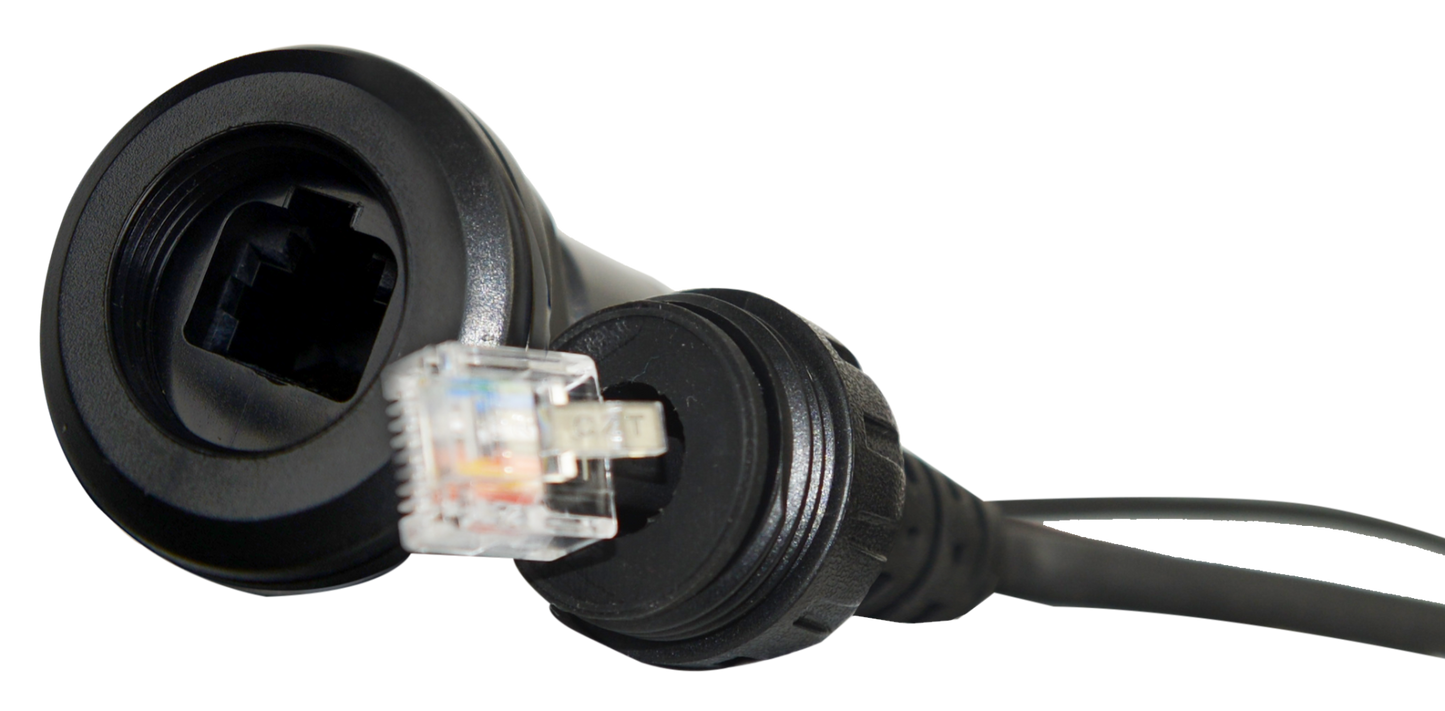 GME LE119 2 Metre IP67 Microphone Extension Lead with Panel Mount – Suit XRS-390C