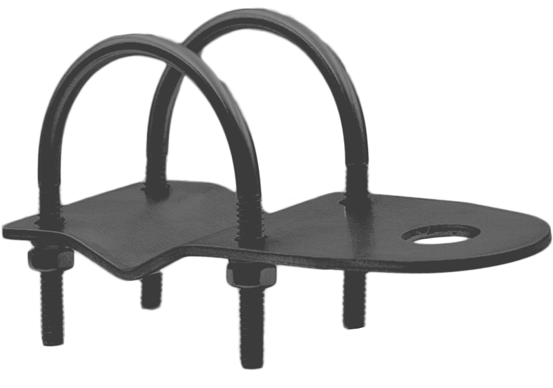 GME MB408B 3mm Bull Bar Bracket with "U" Bolts - Black