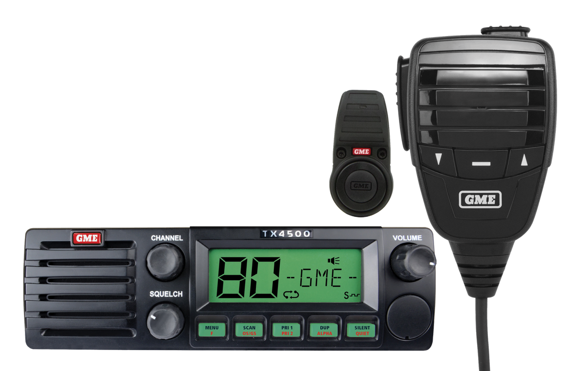 GME TX4500WS2 5 Watt DIN Mount UHF CB Radio with Wireless PTT & ScanSuite™