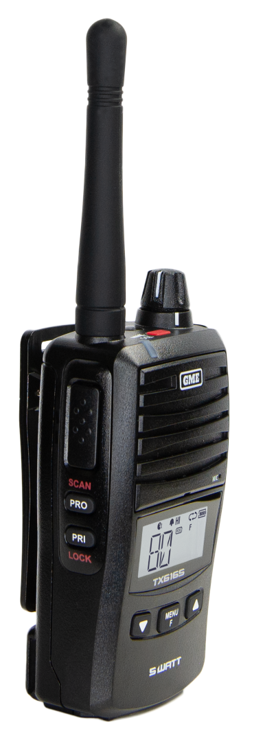 GME TX6165 5/1 Watt UHF CB Handheld Radio including Accessories