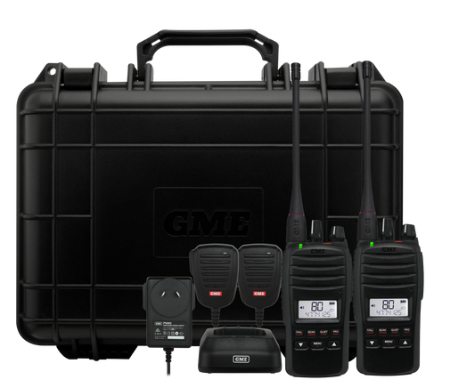 GME TX6600STP 5/1 Watt IP67 UHF CB Handheld Radio-Twin Pack