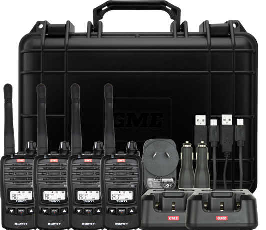 GME TX677QP 2 Watt UHF CB Handheld Radio - Quad Pack