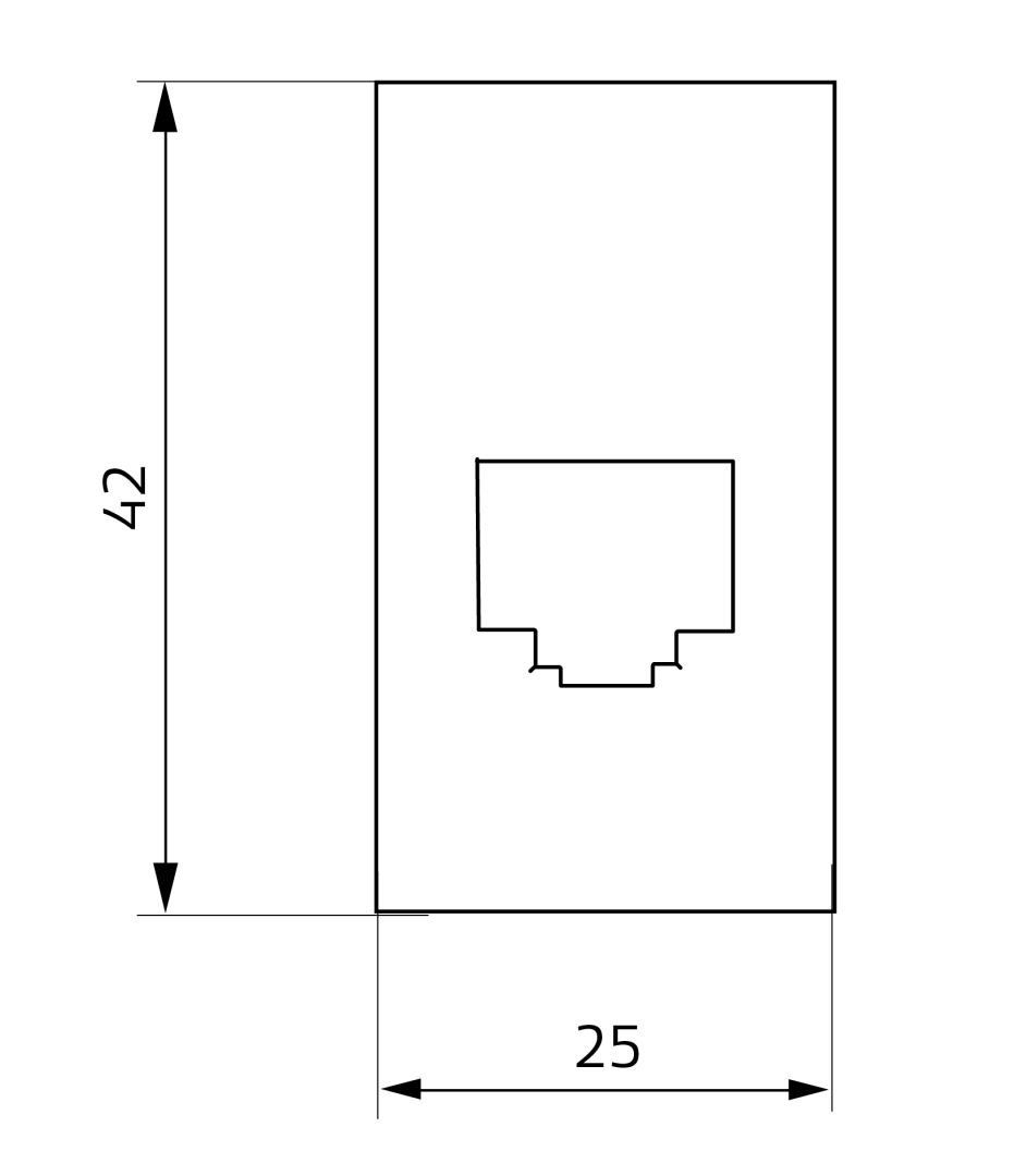 GME XRS-RJ45W11 RJ45 Pass-Through Adaptor - Type 11 (White)