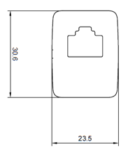 GME XRS-RJ45R8 RJ45 Pass-Through Adaptor - Type 8 (Red)