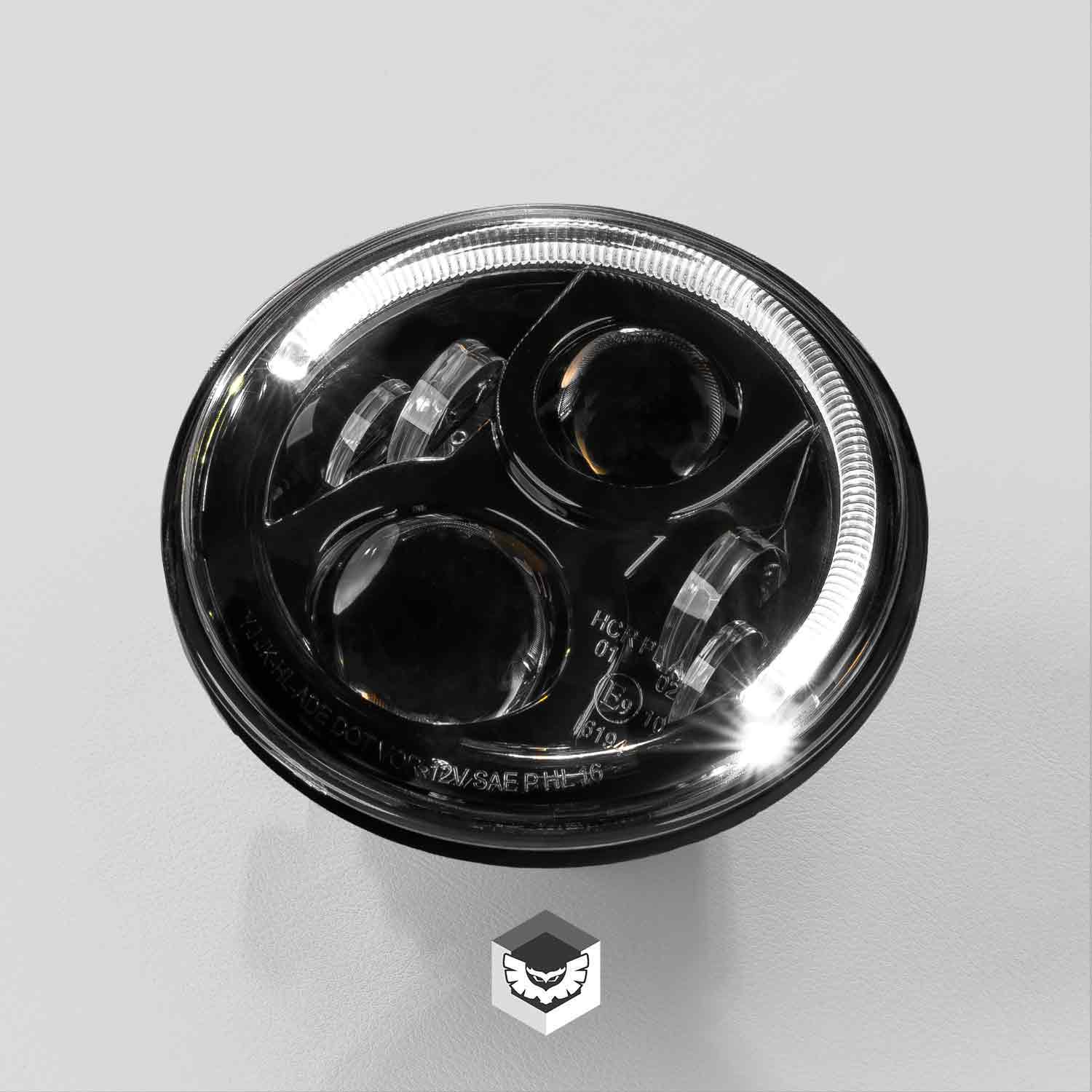 Carbon 7 Inch LED Headlight - Black (5700k)