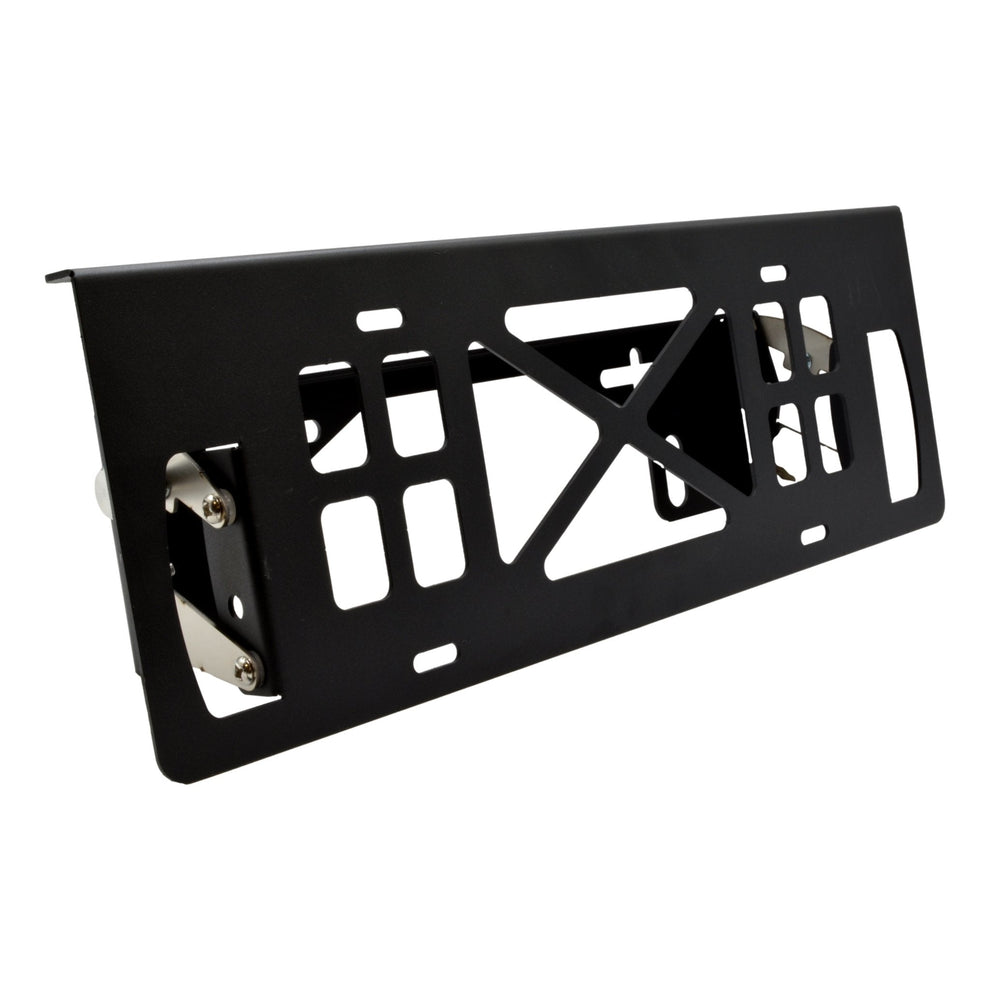 Carbon Offroad Stainless Steel Black Powdercoat Pull Up Number Plate ...