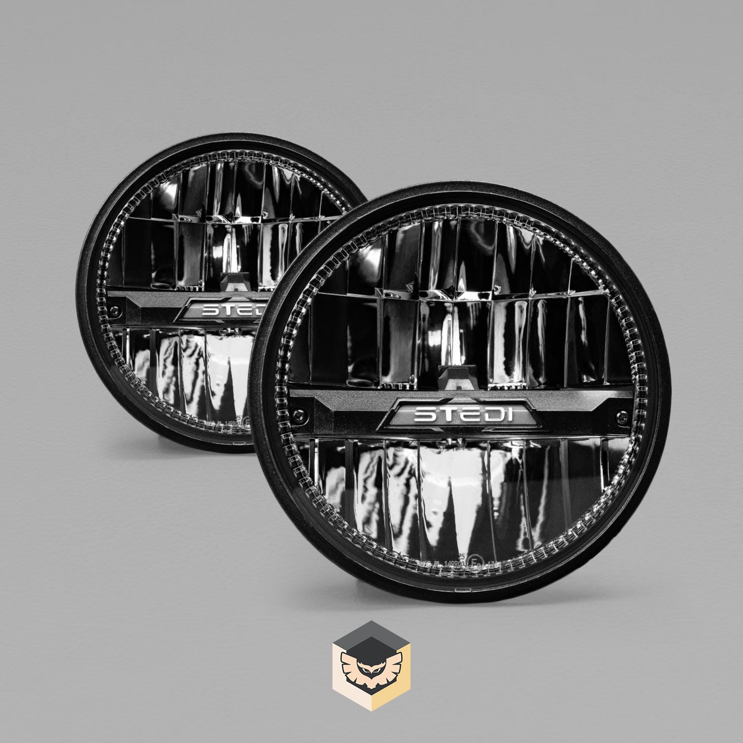 Homage 5.75 Inch Black 3000K LED Headlight Pair