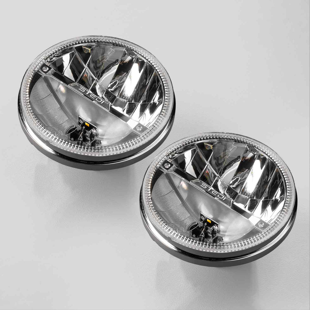 Homage 7 Inch LED Headlight - Chrome (pair)