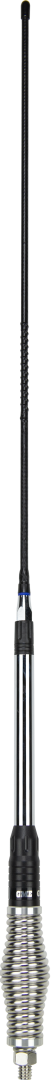 GME AE4018K1 640mm Elevated Feed Base, AS002 Spring, Fibreglass Colinear Antenna (6.6dBi Gain) - Black