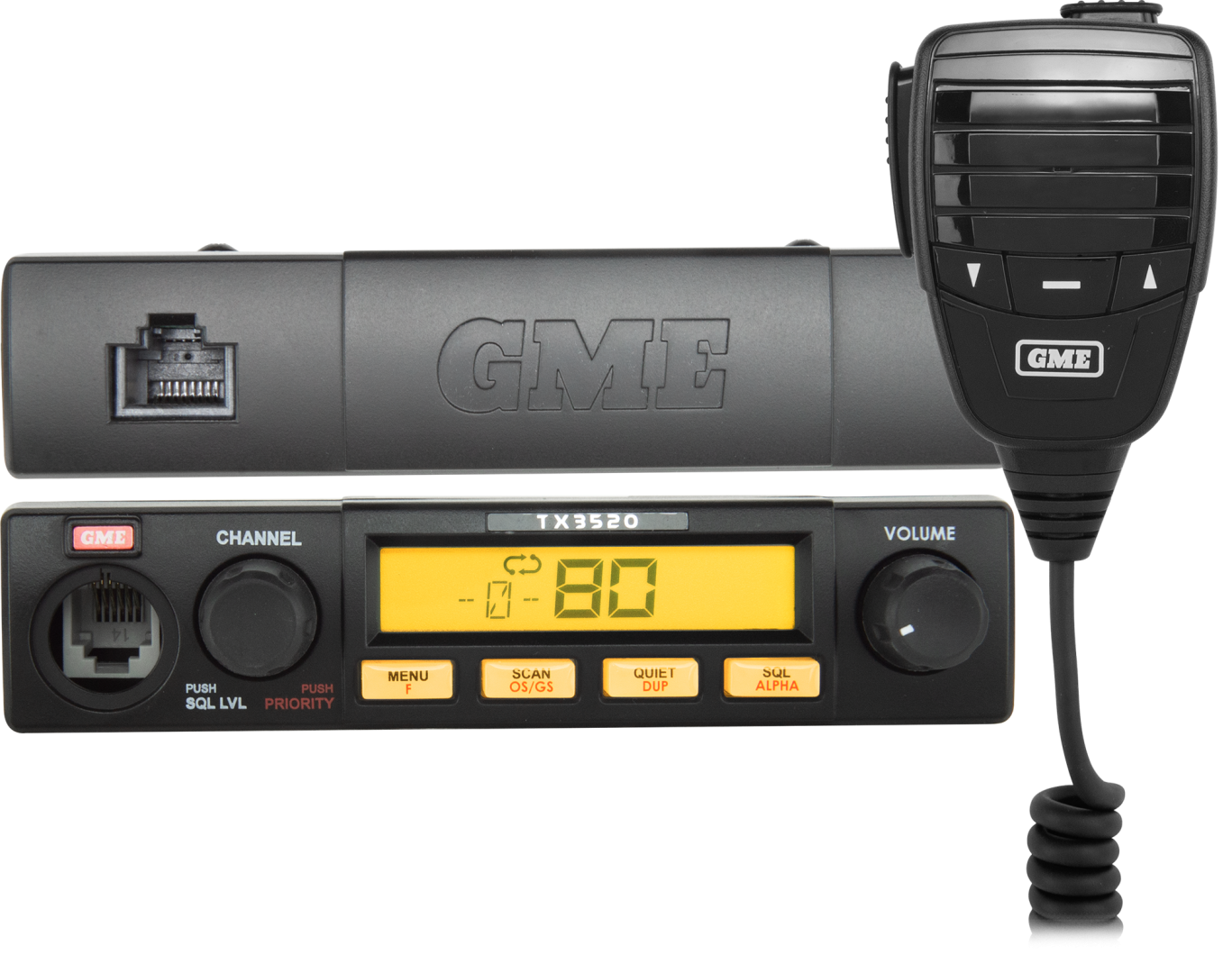 GME TX3520S 5 Watt Compact Remote Head UHF CB Radio with ScanSuite™