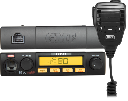 GME TX3520S 5 Watt Compact Remote Head UHF CB Radio with ScanSuite™
