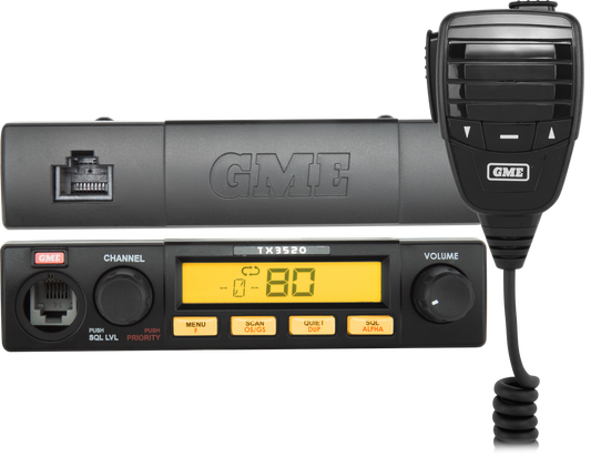 GME TX3520S 5 Watt Compact Remote Head UHF CB Radio with ScanSuite™