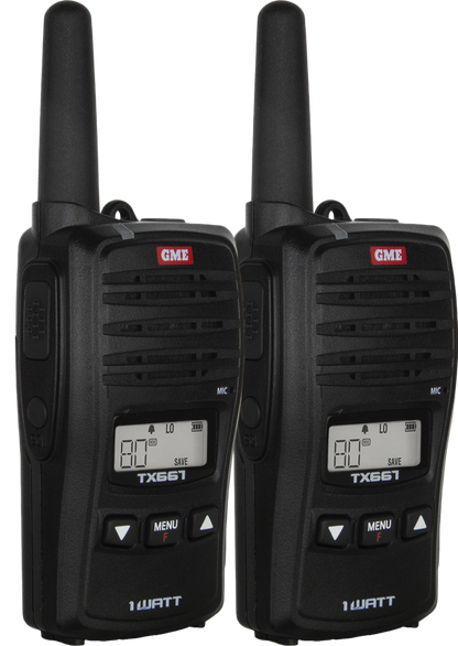 GME TX667TP 1 Watt UHF CB Handheld Radio - Twin Pack