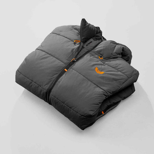 Grey Puffer Jacket (Larger sizing)