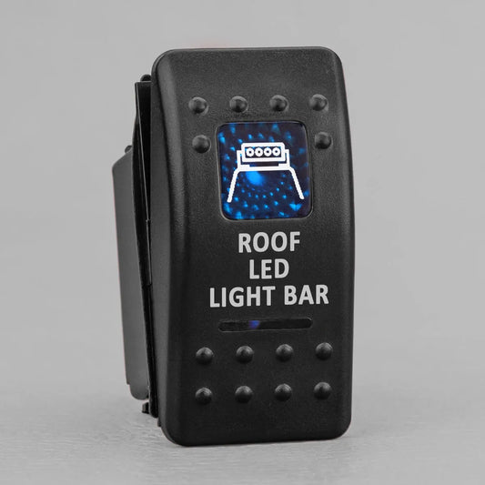 Rocker Switch for 4x4 Roof LED Light Bar Back Lit Blue