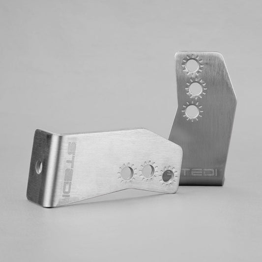 Side Brackets for LED Light Bars Brushed Stainless 95mm Profile