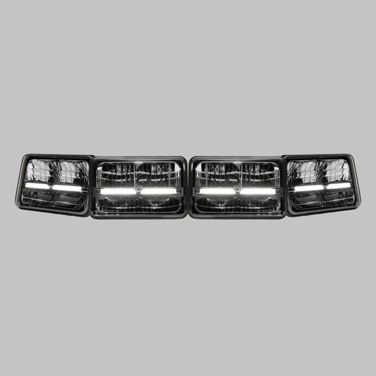Homage Rectangle 6 x 4 Inch Headlight (4x Bundle to suit 80 Series Landcruiser)