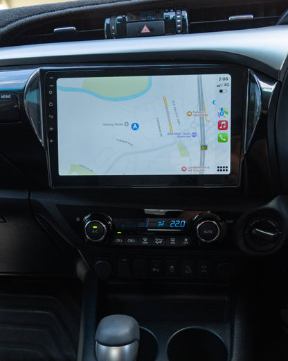 BUNDLE 10 inch Android head unit and Rear Screens to suit HILUX 2015+ N80