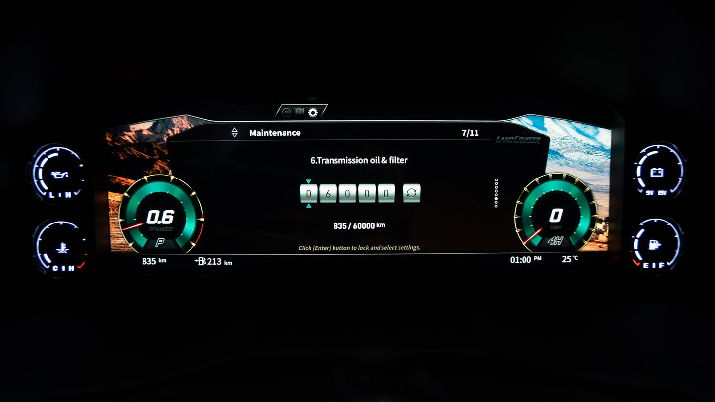 Digital Dash Cluster to suit LC200 - 200 Series Landcruiser