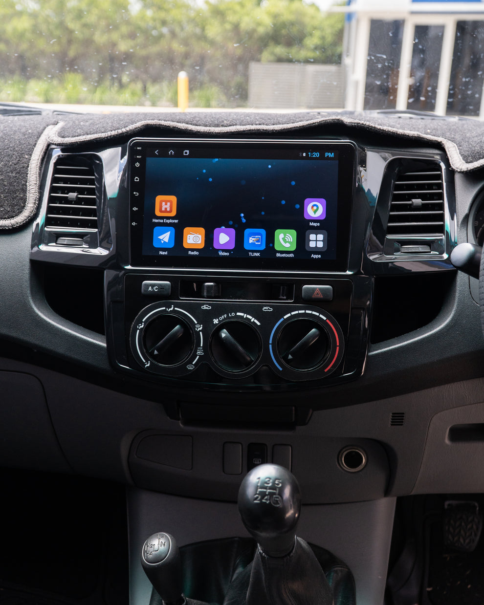 9 inch Head Unit to suit HILUX N70 2005+ Flat Dials EC Offroad