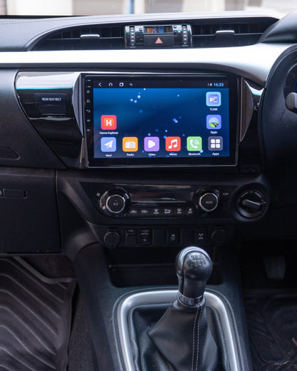BUNDLE 10 inch Android head unit and Rear Screens to suit HILUX 2015+ N80