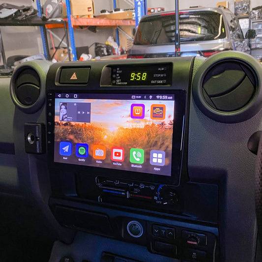Flush Android Head unit to suit 70 Series Landcruiser 2007 +