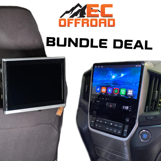 Bundle - 10 inch Head Unit and Head Rest Screens to suit 200 Series GXL