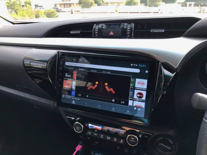 BUNDLE 10 inch Android head unit and Rear Screens to suit HILUX 2015+ N80
